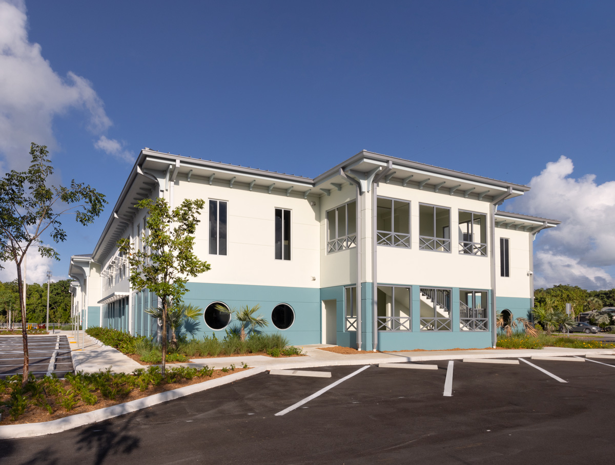 Architectural view of the College of the Florida Keys in Key Largo, FL.